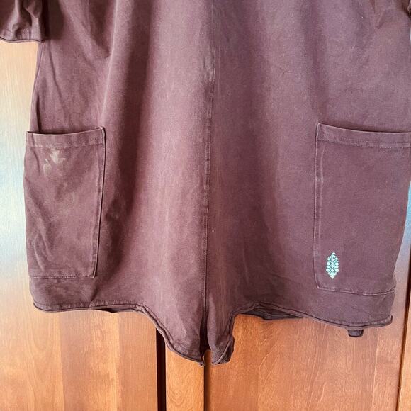 Free People Movement Hot Shot Tee Romper Brown Size XS - Picture 3 of 11